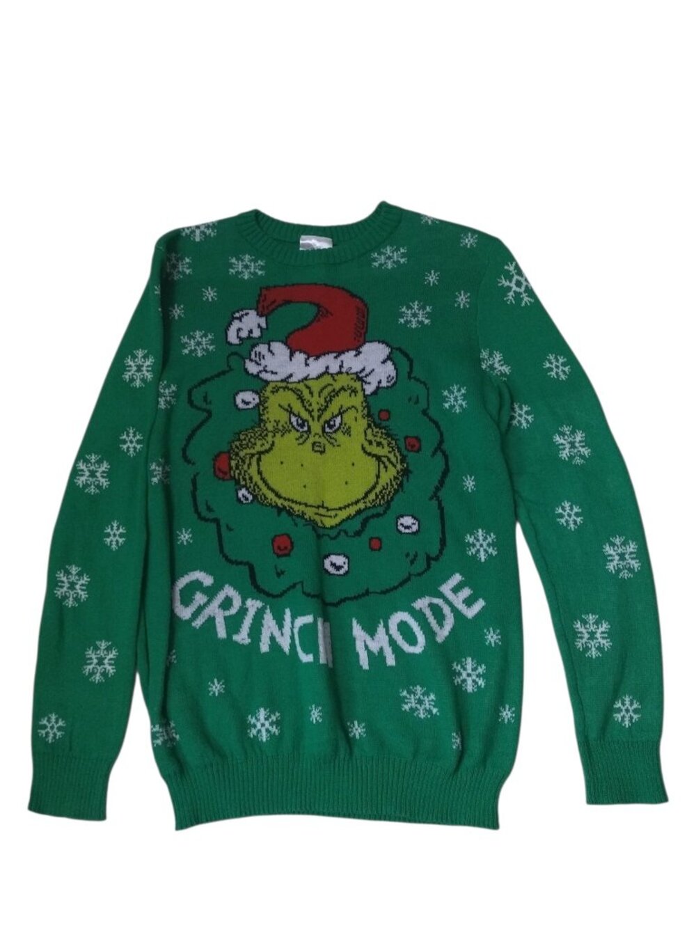 The Grinch Unisex Size XL Grinch Mode Sweater Christmas Pullover Knit Holiday
